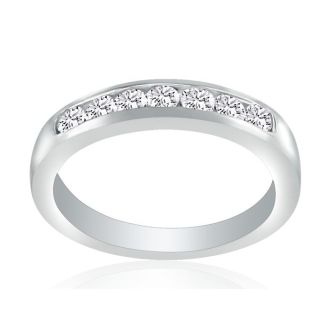 1 Carat Diamond Wedding Band In Platinum