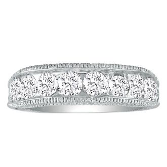 1/2 Carat Diamond Wedding Band In Platinum