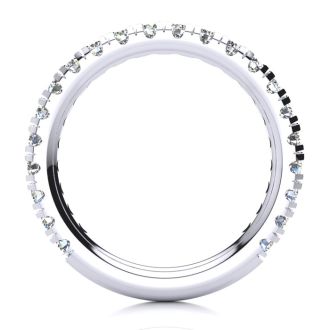 0.90 Carat Diamond Wedding Band in 14 Karat White Gold