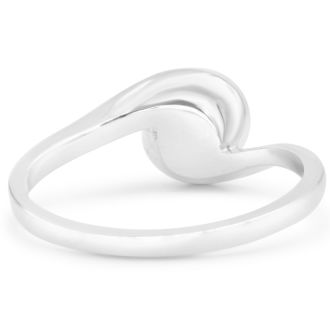 Round Freshwater Cultured Pearl Ring In 14 Karat White Gold