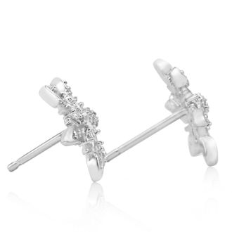 Diamond Snowflake Stud Earrings