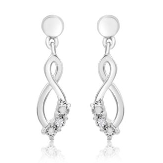 Diamond Accent Infinity Dangle Earrings