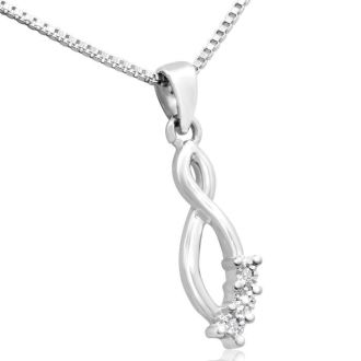 Diamond Accent Infinity Necklace, 18 Inch Chain