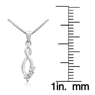 Diamond Accent Infinity Necklace, 18 Inch Chain
