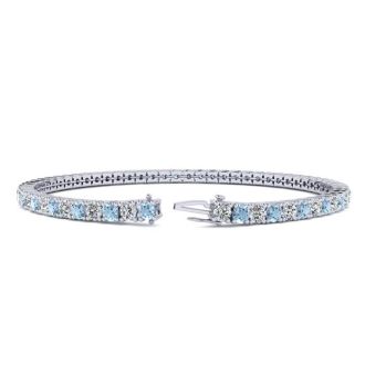 Aquamarine diamond bracelet on sale