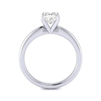 3/4ct Princess Cut Diamond Solitaire Engagement Ring In 14K White Gold