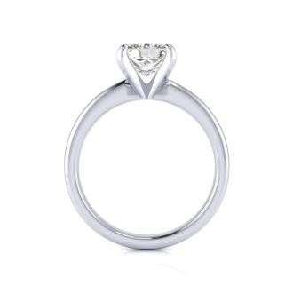 1 1/2ct Princess Cut Diamond Solitaire Engagement Ring In 14K White Gold