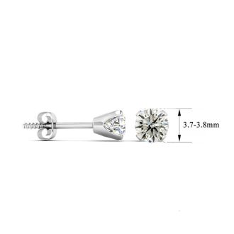 Nearly 1/2ct Diamond Stud Earrings in 14k White Gold Mountings. Really Incredible Price!