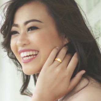 Round Freshwater Cultured Pearl Ring In 14 Karat Yellow Gold