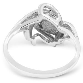 Round Freshwater Cultured Pearl and Diamond Accent Ring In 14 Karat White Gold