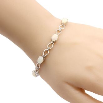 5 1/2 Carat Natural Ethiopian Opal and Diamond Bracelet. Rare Find And A Fabulous Deal!