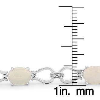 5 1/2 Carat Natural Ethiopian Opal and Diamond Bracelet. Rare Find And A Fabulous Deal!