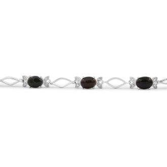 5-1/2 Carat Black Opal Bracelet.  Black Opals Are Oh-So-Rare and So Beautiful!  Grab This Deal!