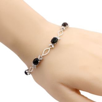 5-1/2 Carat Black Opal Bracelet.  Black Opals Are Oh-So-Rare and So Beautiful!  Grab This Deal!