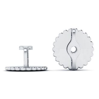 14 Karat White Gold Screwback Earring Backs, 1 Pair
