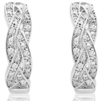 1/4ct Oval Shape Diamond Infinity Hoop Earrings. One Of Our Most Classic, Popular Style! Always Sells Out!