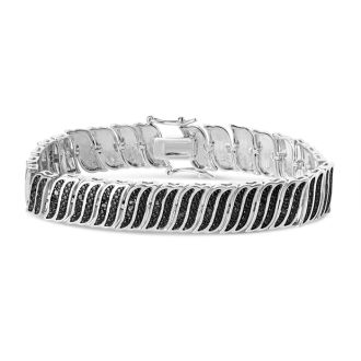 1 Carat Black Diamond Wave Bracelet. Our Most Beautiful And Dramatic Style!