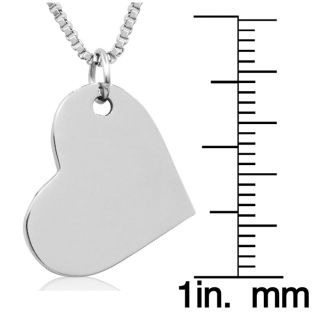Ladies Floating Heart Necklace In Stainless Steel, 16 Inches
