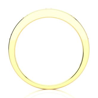 .05ct Five Diamond Wedding Band In 10K Yellow Gold