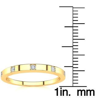 .05ct Five Diamond Wedding Band In 10K Yellow Gold