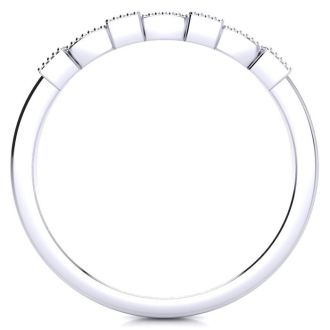 .05ct Ten Diamond Wedding Band In 10K White Gold