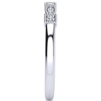 .05ct Ten Diamond Wedding Band In 10K White Gold