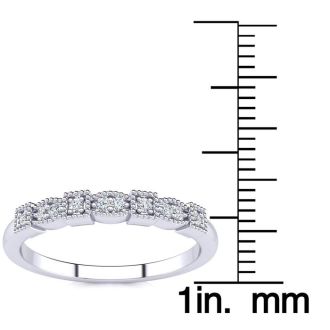 .05ct Ten Diamond Wedding Band In 10K White Gold