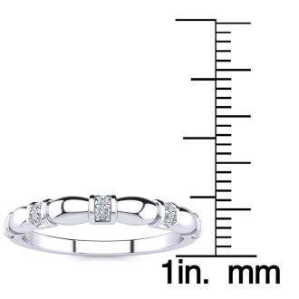 .05ct Ten Diamond Wedding Band In 10K White Gold