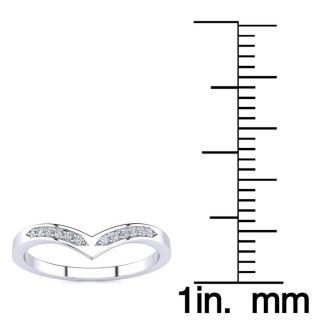 .06ct Diamond Wedding Band In 10K White Gold