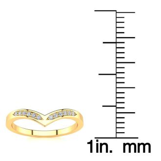.06ct Diamond Wedding Band In 10K Yellow Gold
