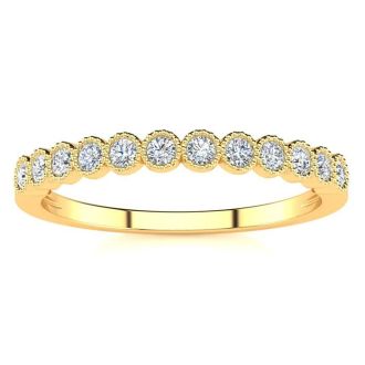 1/3ct Diamond Wedding Band In 10K Yellow Gold