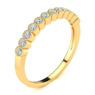1/3ct Diamond Wedding Band In 10K Yellow Gold