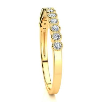 1/3ct Diamond Wedding Band In 10K Yellow Gold