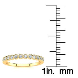 1/3ct Diamond Wedding Band In 10K Yellow Gold