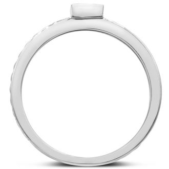 Diamond Solitaire Promise Ring In White Gold