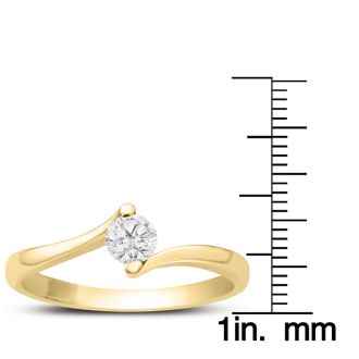 Diamond Solitaire Promise Ring In Yellow Gold