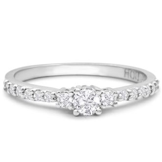 Three Diamond Plus Promise Ring In White Gold