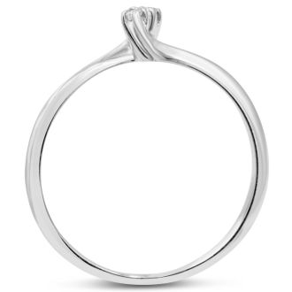 0.02ct Two Diamond Promise Ring In 10 Karat White Gold