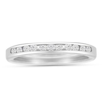 Matching Wedding band  for 1/2 Carat Princess And Round Diamond Bridal Set In 14 Karat White Gold