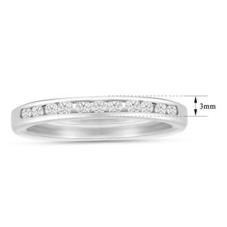 Matching Wedding band  for 1/2 Carat Princess And Round Diamond Bridal Set In 14 Karat White Gold