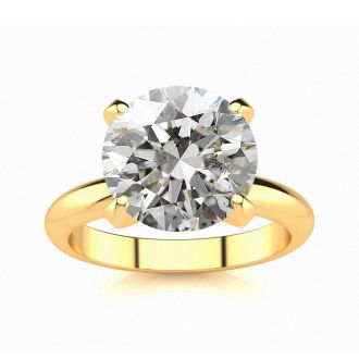 3 Carat Diamond Solitaire Engagement Ring In 14K Yellow Gold
