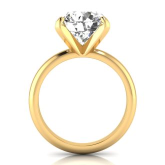 3 Carat Diamond Solitaire Engagement Ring In 14K Yellow Gold