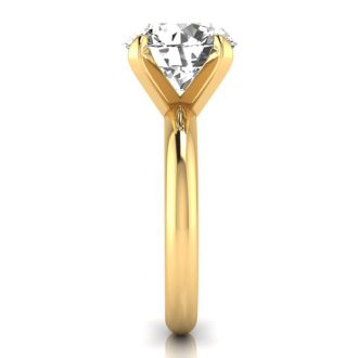 3 Carat Diamond Solitaire Engagement Ring In 14K Yellow Gold