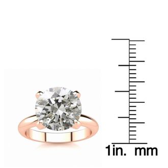 3 Carat Diamond Solitaire Engagement Ring In 14K Rose Gold