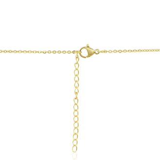 Dainty K Initial Sideways Necklace In Gold Overlay, 16 Inches