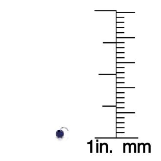 0.015ct 1.5mm Sapphire Nose Ring In 14K White Gold