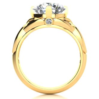 4 Carat Celtic Love Knot Diamond Engagement Ring In 14K Yellow Gold