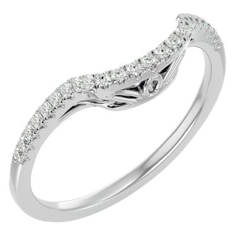 1/4 Carat Diamond Wedding Band In 14 Karat White Gold