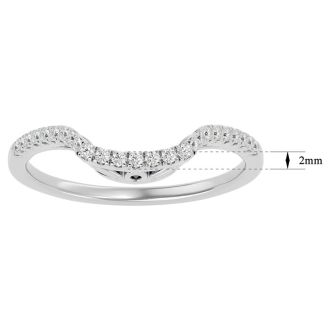 1/4 Carat Diamond Wedding Band In 14 Karat White Gold
