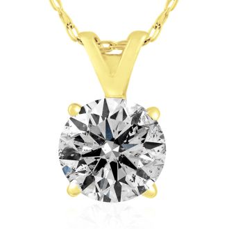 1CT DIAMOND Very Special Sale! 1ct Diamond Pendant in 14k Yellow Gold. UNHEARD OF PRICE!